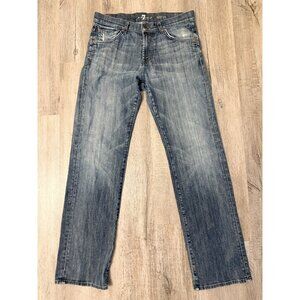 Seven 7 for all Mankind Jeans Men's Austyn Standard 31x32 Blue Medium Wash USA